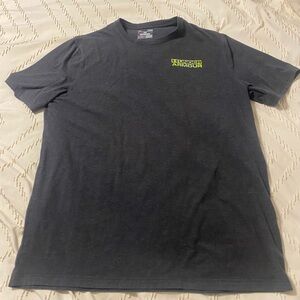 Under Armour Charcoal Gray T-Shirt with Neon Logo size large men’s EUC